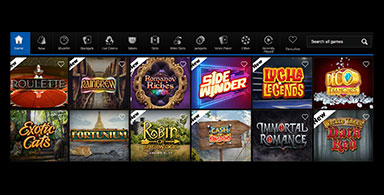A choice of casino games at Betway.