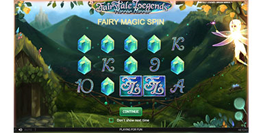 The user interface of NetEnt’s FairyTale Legends.