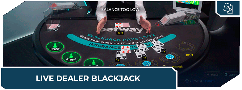 online blackjack casinos live dealer